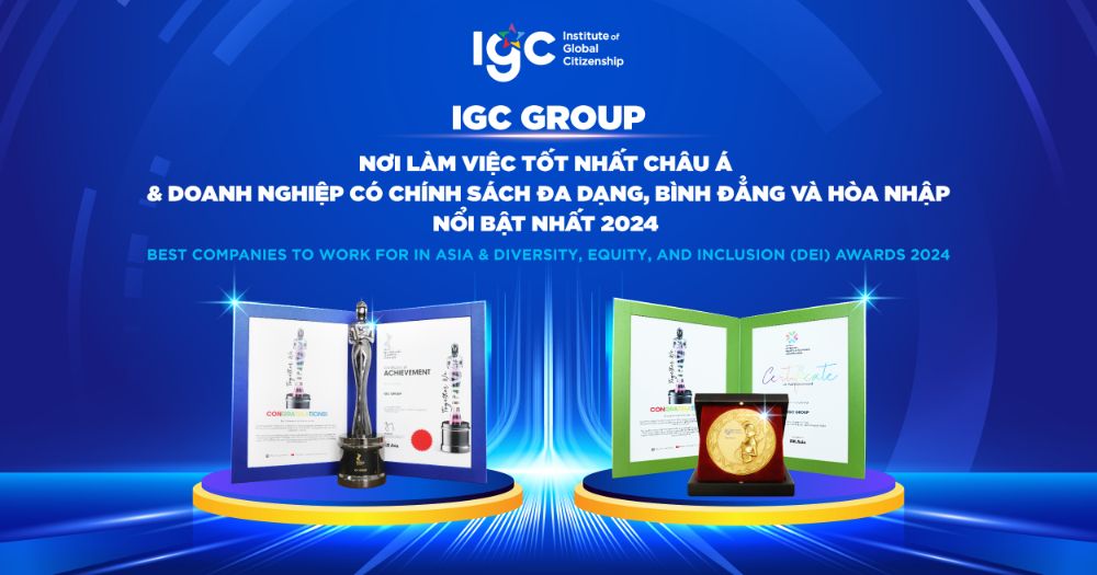 IGC Group được vinh danh “Nơi làm việc tốt nhất Châu Á” năm thứ 3 liên tiếp và nhận giải thưởng “Doanh nghiệp có chính sách đa dạng, bình đẳng và hòa nhập nổi bật nhất” 2024