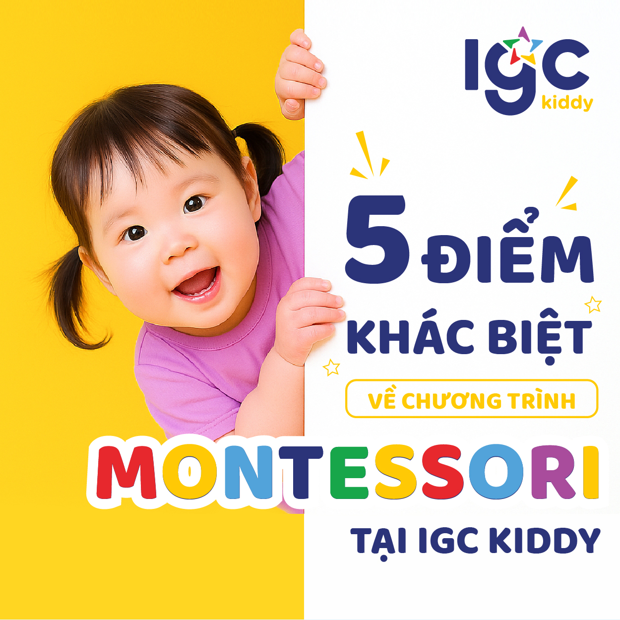 5 điểm khác biệt của chương trình Montessori tại IGC Kiddy