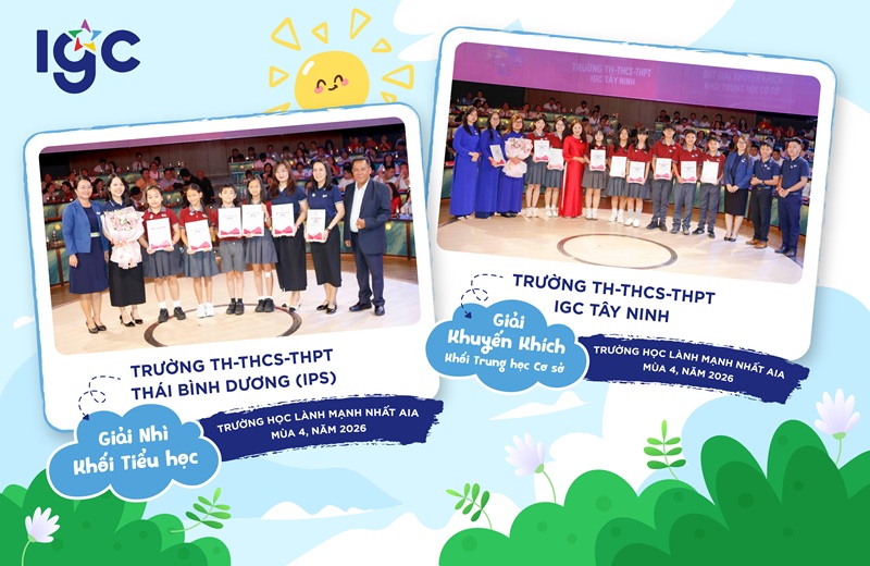 IGC School nhận giải “Trường học lành mạnh nhất AIA” mùa 4, năm 2026 tại TP.HCM