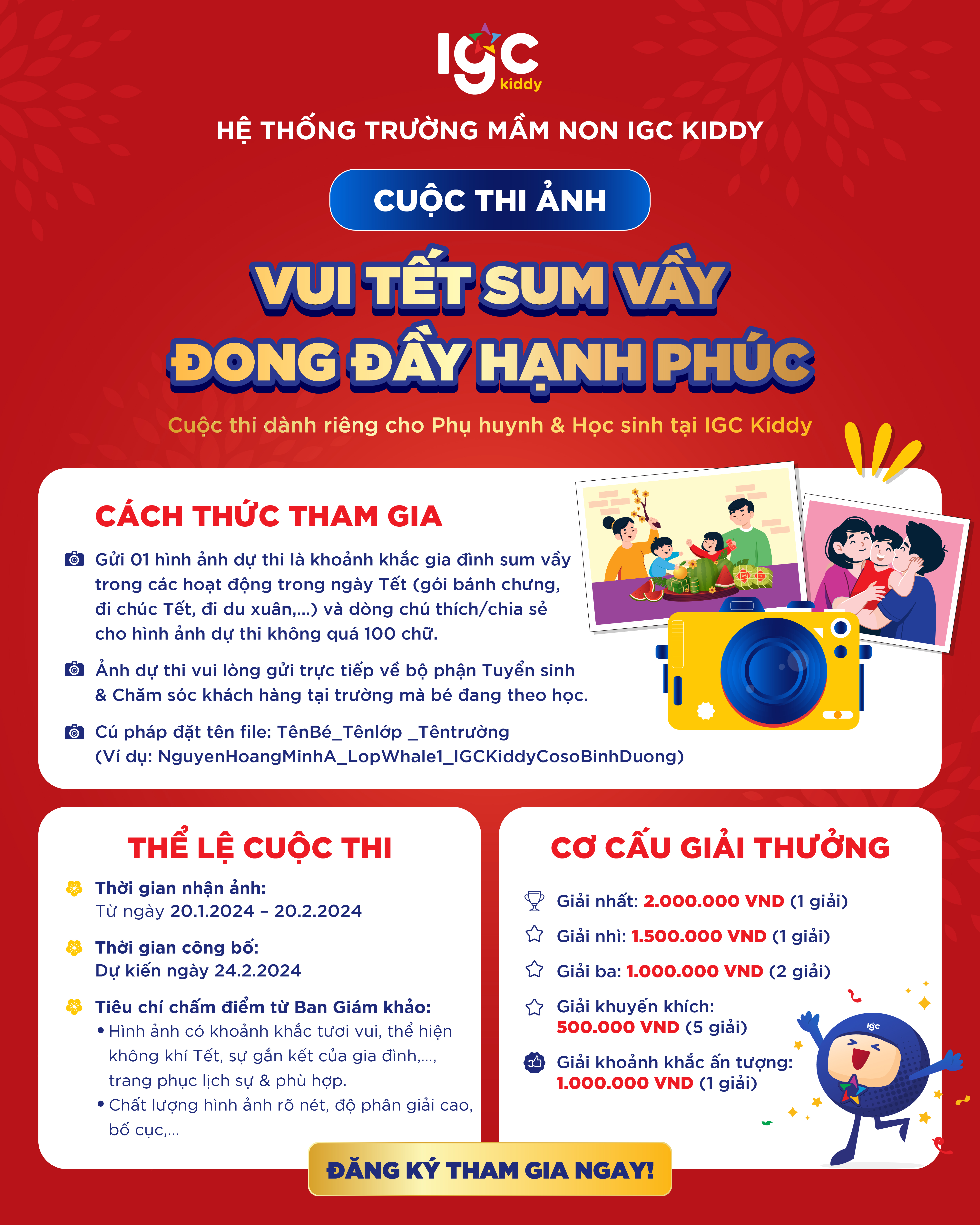 Cuộc thi ảnh: Tết Sum Vầy, Đong Đầy Hạnh Phúc cùng IGC Kiddy